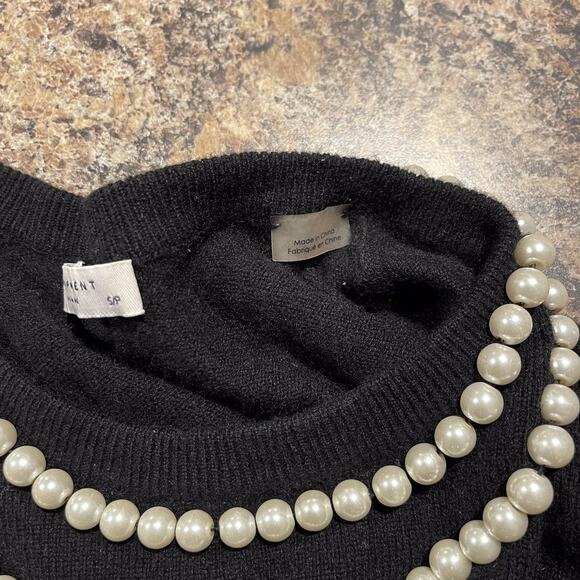 Equipment Sweater Pearl Wool Cashmere Quiet Luxury Preppy Old Money Black Small - Picture 4 of 7